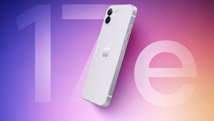 Tampilan iPhone 17e dengan desain notch klasik dan bodi minimalis saat peluncuran Februari 2026