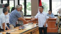 Post-Disaster Recovery Palu saat delegasi Myanmar melakukan kunjungan dan pertukaran pengetahuan di Kantor Wali Kota Palu.