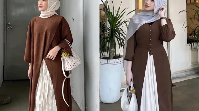 Mocha brown dalam tren warna baju Lebaran 2026 tampil elegan dengan nuansa earthy tone yang hangat dan modern.