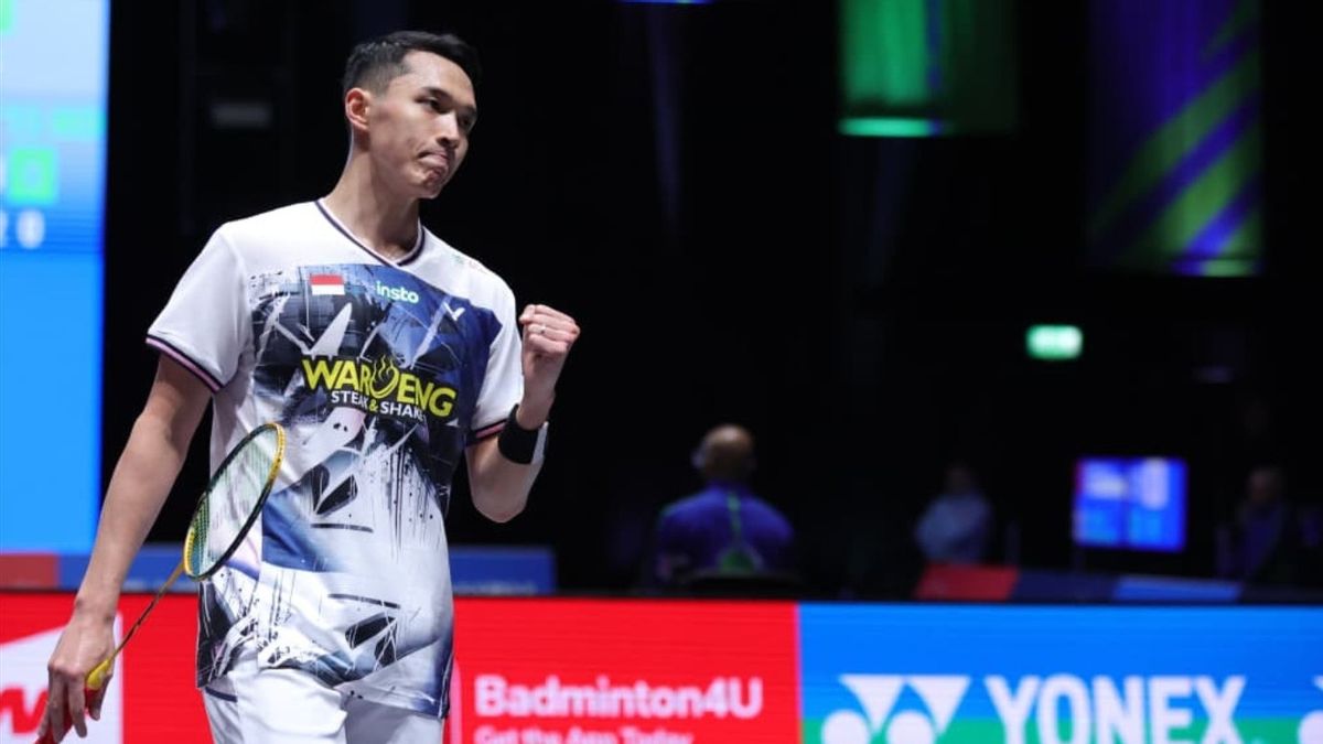 Jonatan Christie bertanding di babak pertama turnamen bulu tangkis All England 2026.